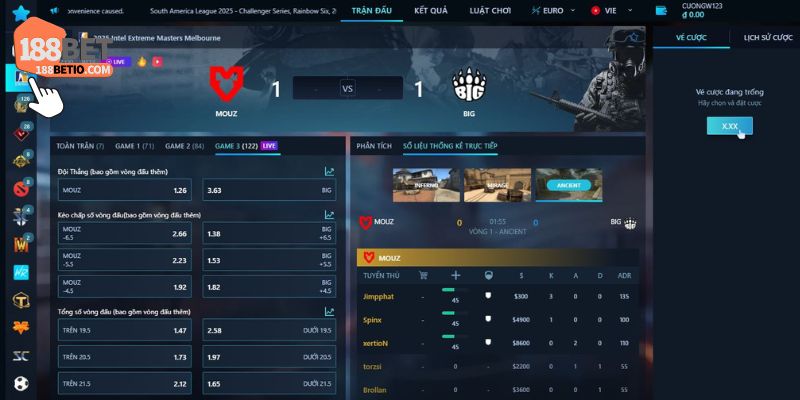 Hướng dẫn tham gia cá cược Counter-Strike tại nhà cái 188Bet